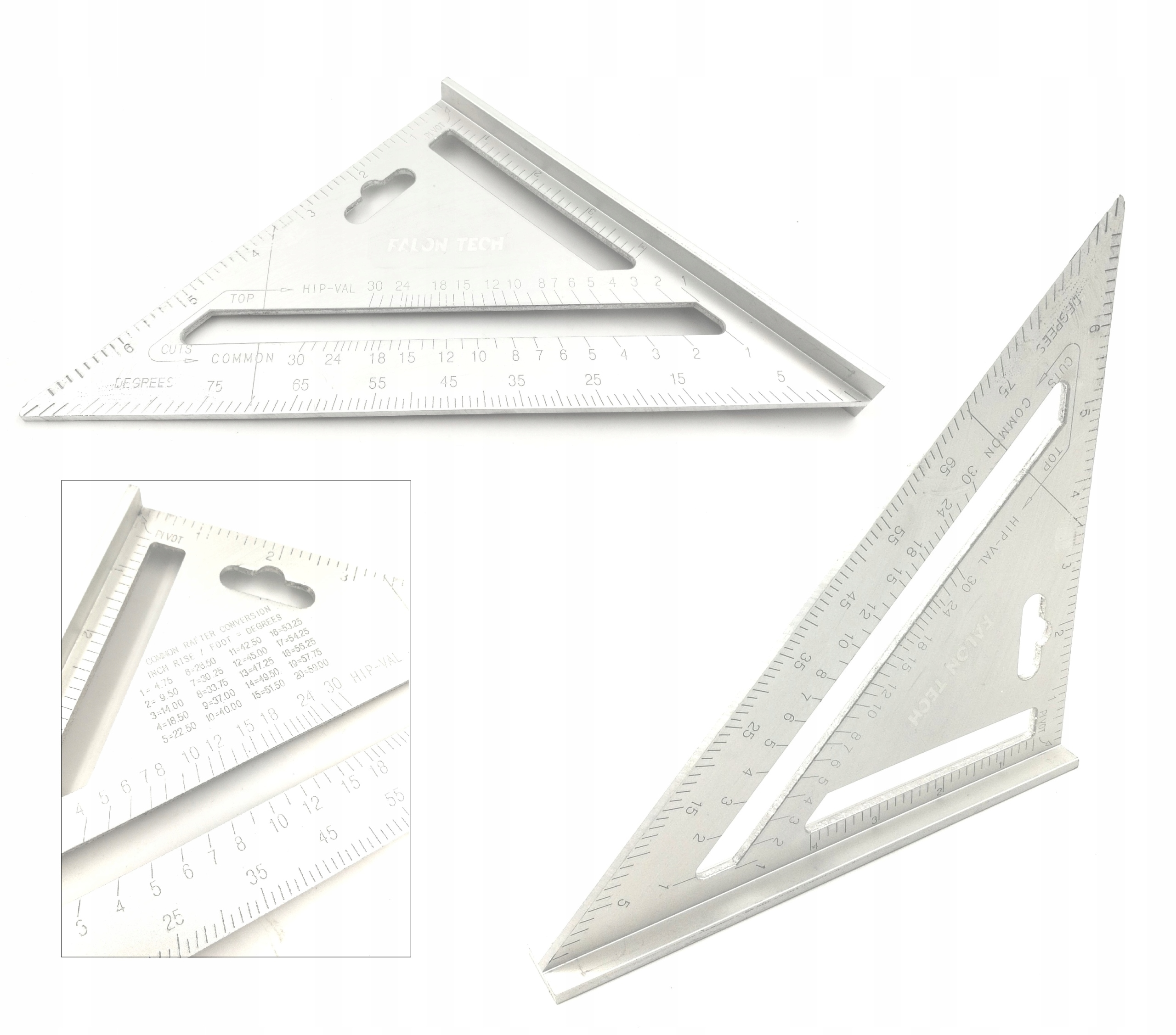 

Kątownik Stolarski Aluminiowy Ze Stopką 185mm
