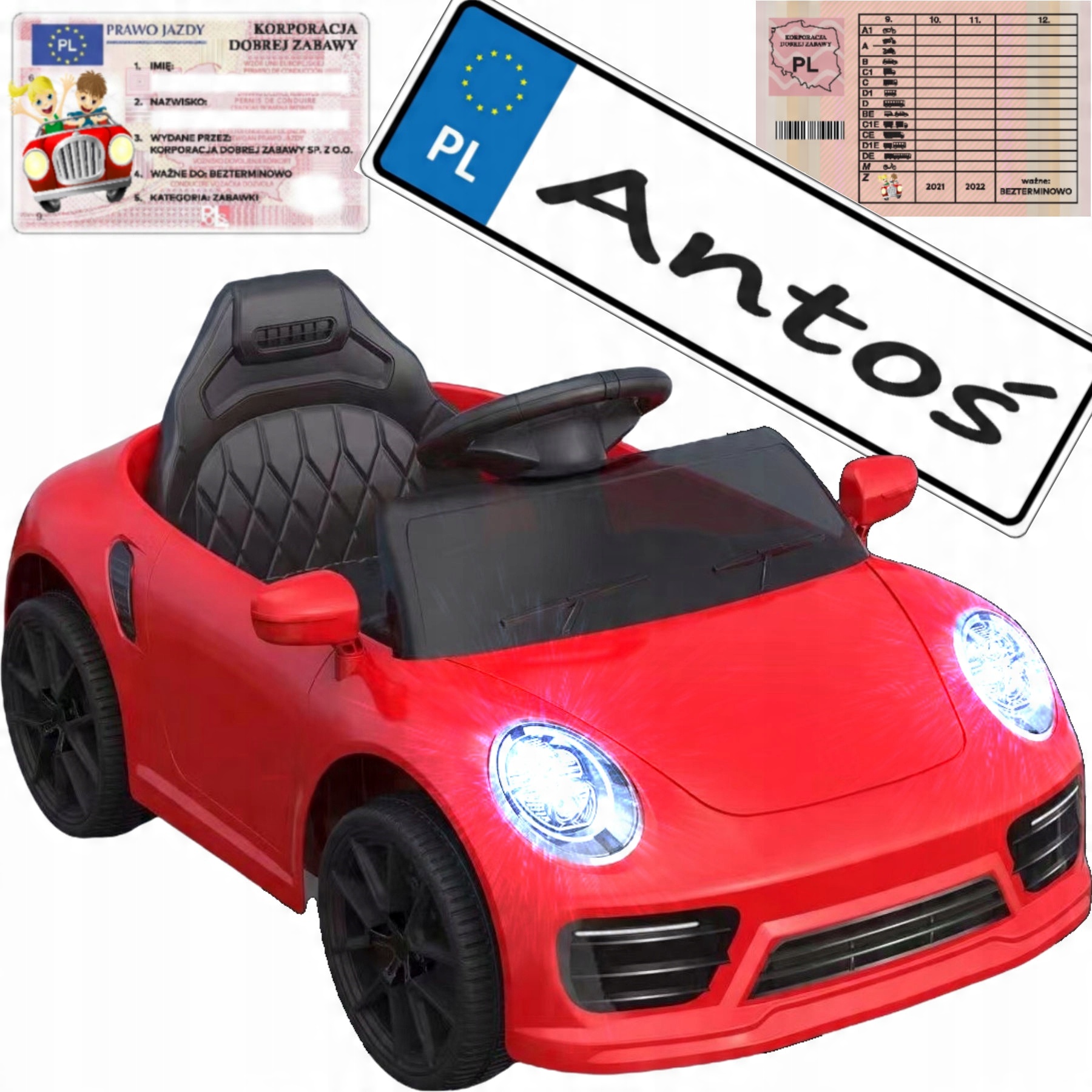

Auto na akumulator Cabrio Pilot+LEDy+Mp3 Bujanie