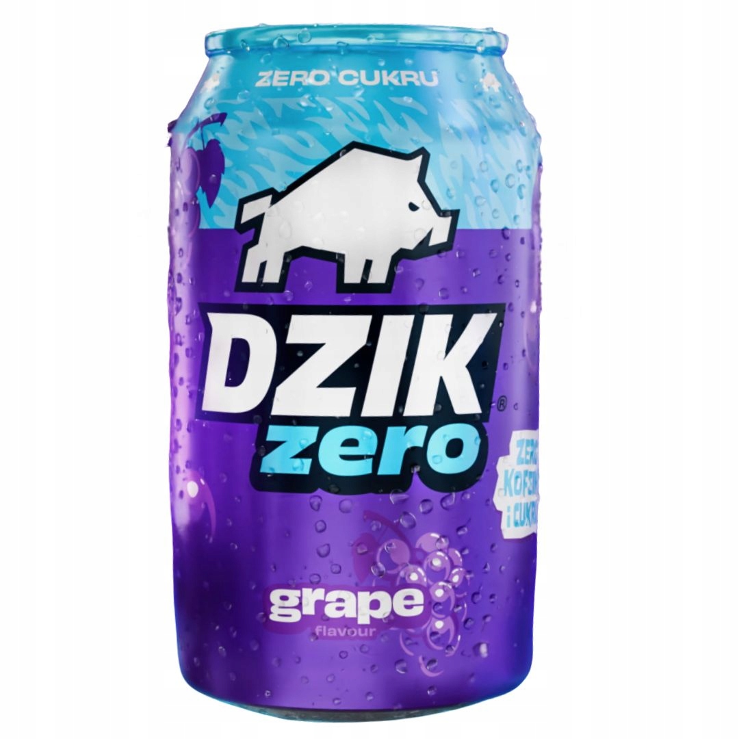 Levně Wk Dzik Energy Zero 330 ml bez kofeinu 0 kalorií grape hroznové víno