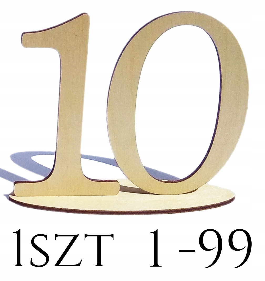 

Mdk Drewniane numer cyfry liczby na stół 12cm 1szt