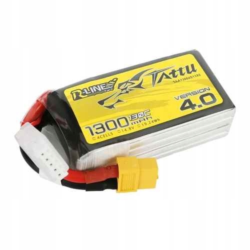 Akumulátor Tattu R-Line Version 4.0 1300 mAh 14,8 V 130 C 4S1P XT60