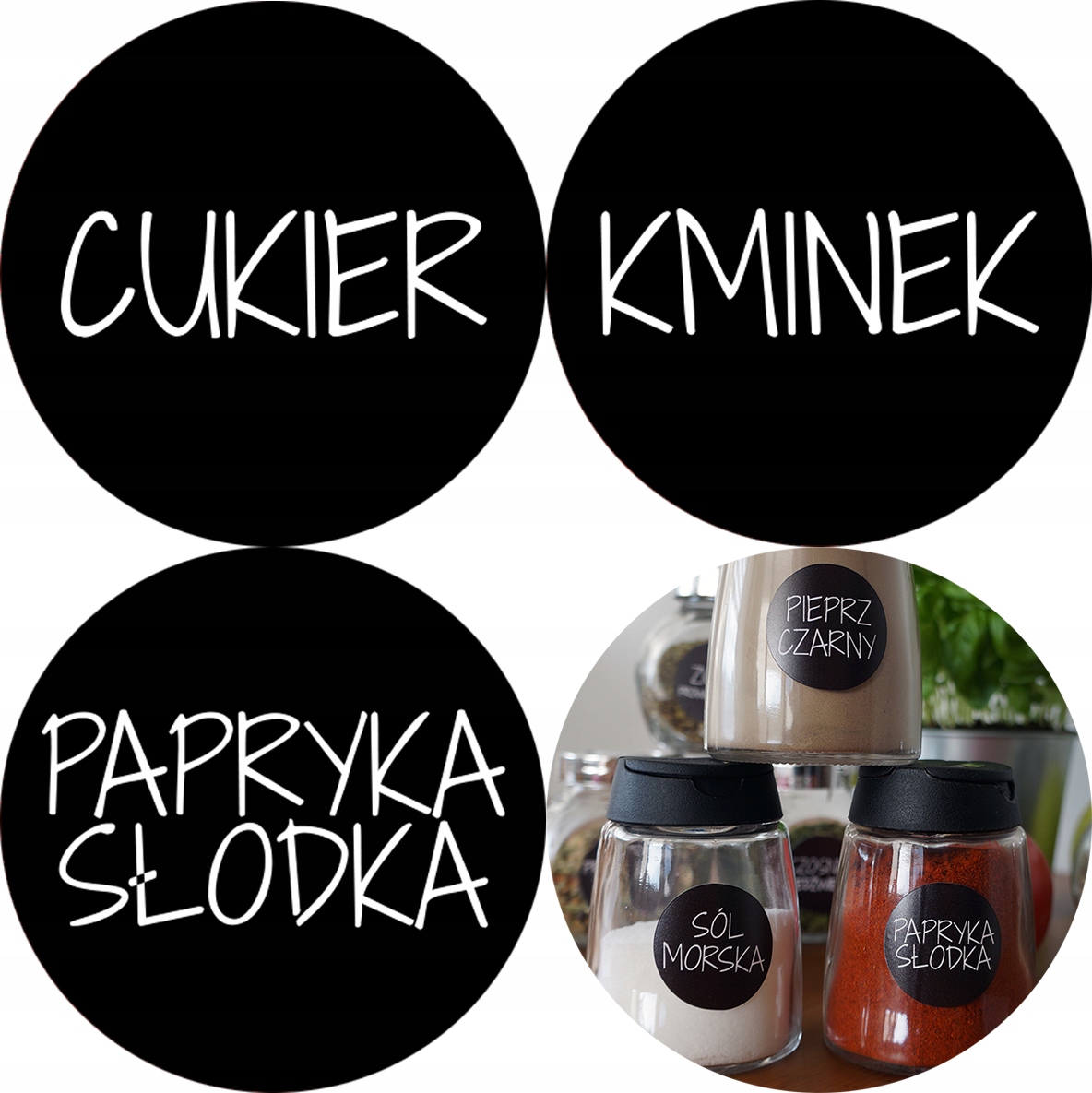 

Naklejki Etykiety Na Przyprawy Pojemnik 50mm 128