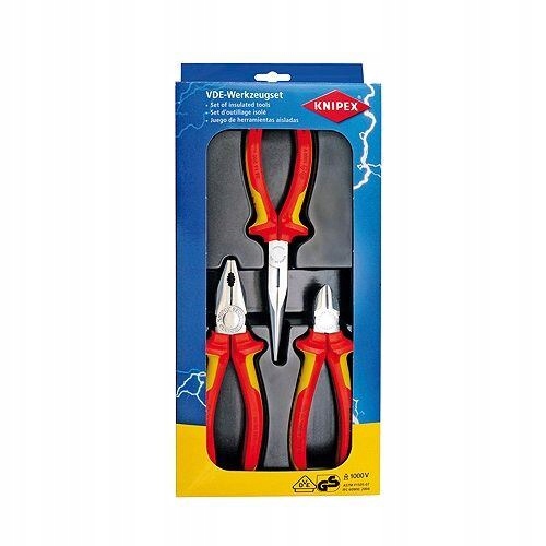 Knipex sada elektro klieští Vde 1000V (0306180 kombinačky+7006160 polguľaté+