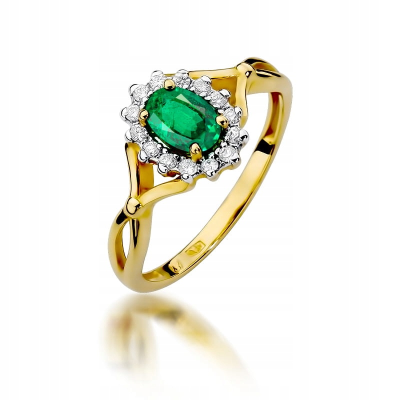 Zlatý Prstýnek 585 Smaragd 0,40 ct