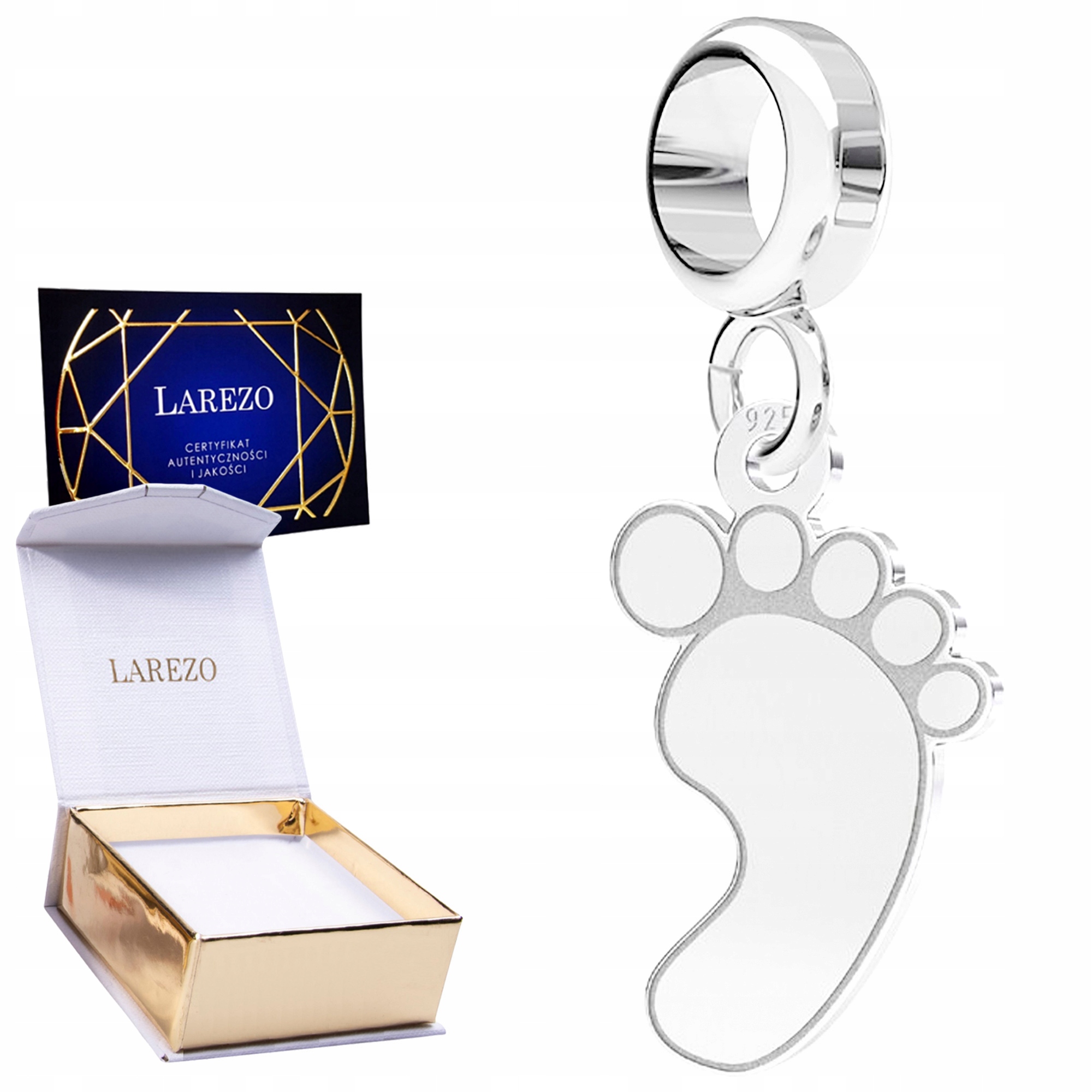 

Charms wiszący Stópka Dziecka srebro 925