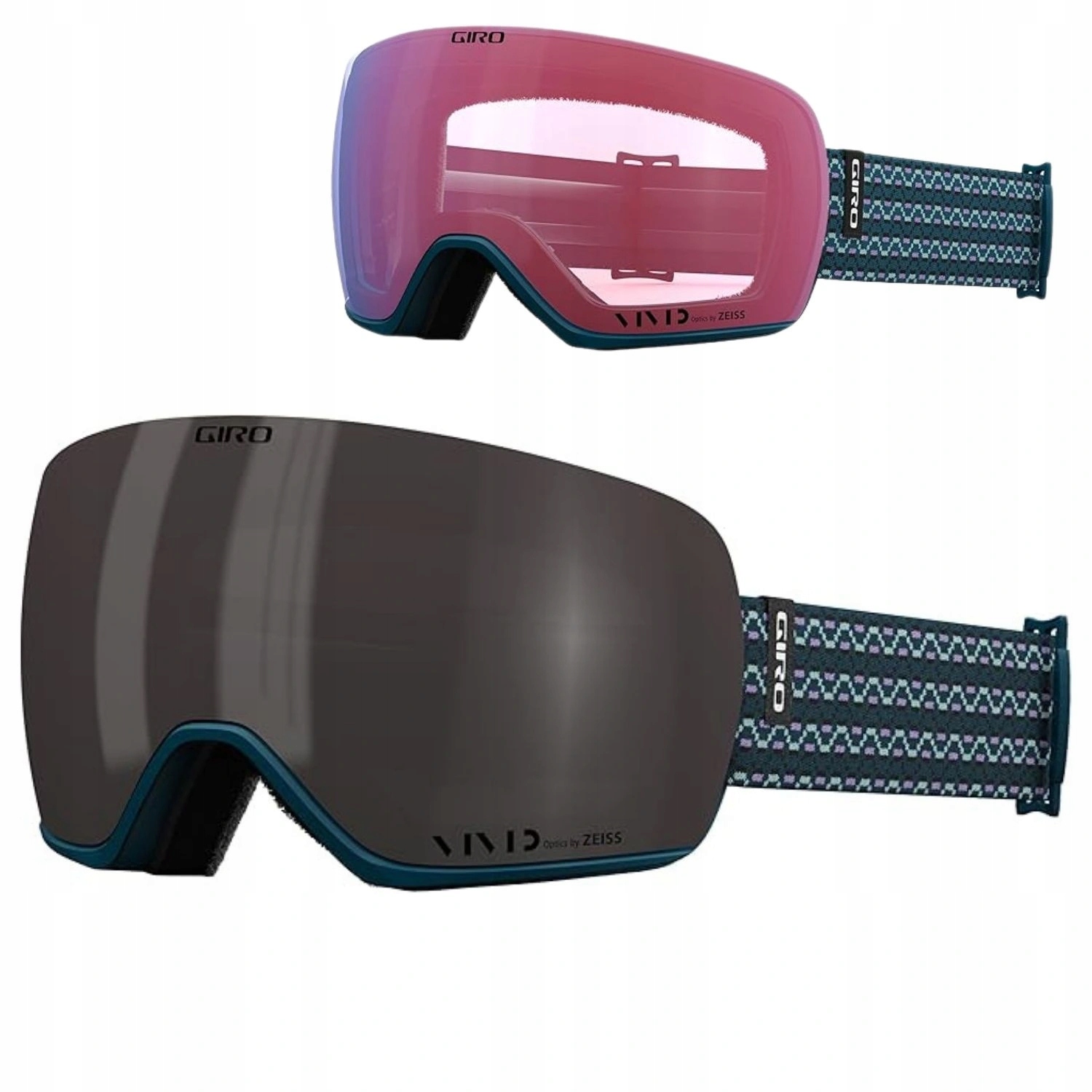 Dámské snowboardové lyžařské brýle Giro Article II S2 S1 se dvěma čočkami