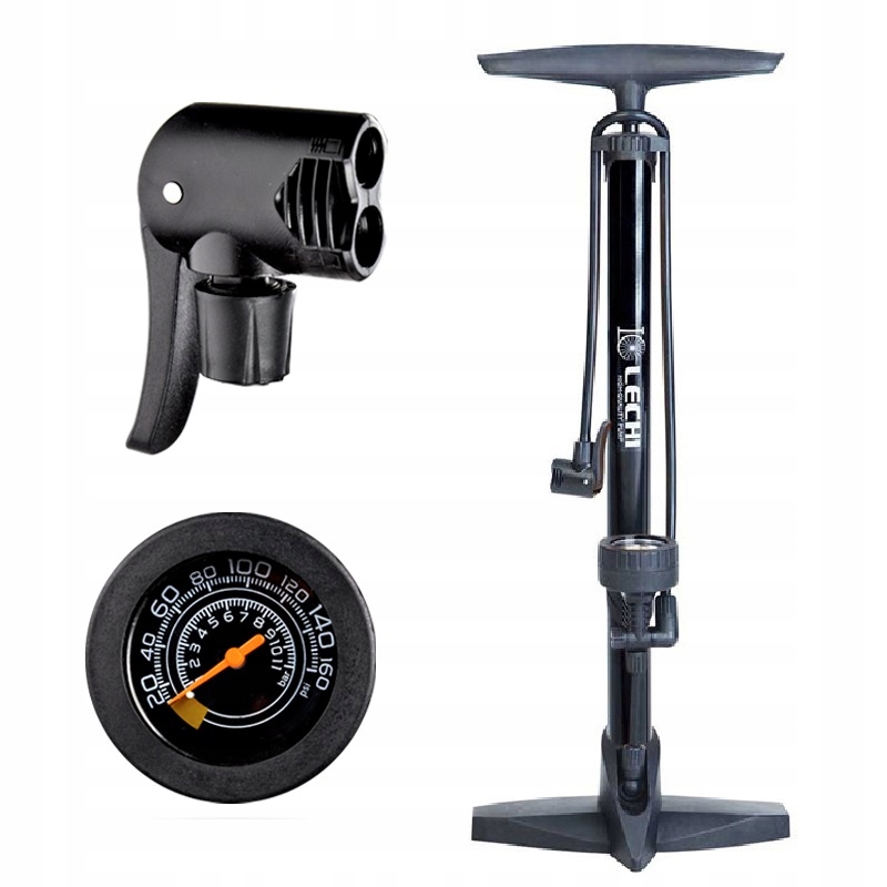 POMPKA ROWEROWA Z MANOMETREM AV FV SV WARSZTATOWA Model POMPKA ROWEROWA ALUMINIOWA CZARNA