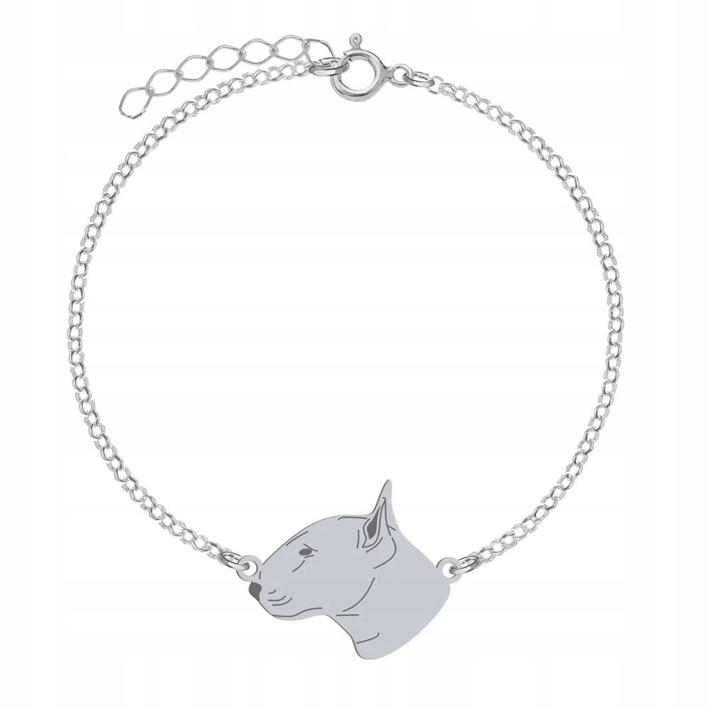 Stříbrný náramek se psem English Bullterrier 925 Šperky Gravírování Bonus