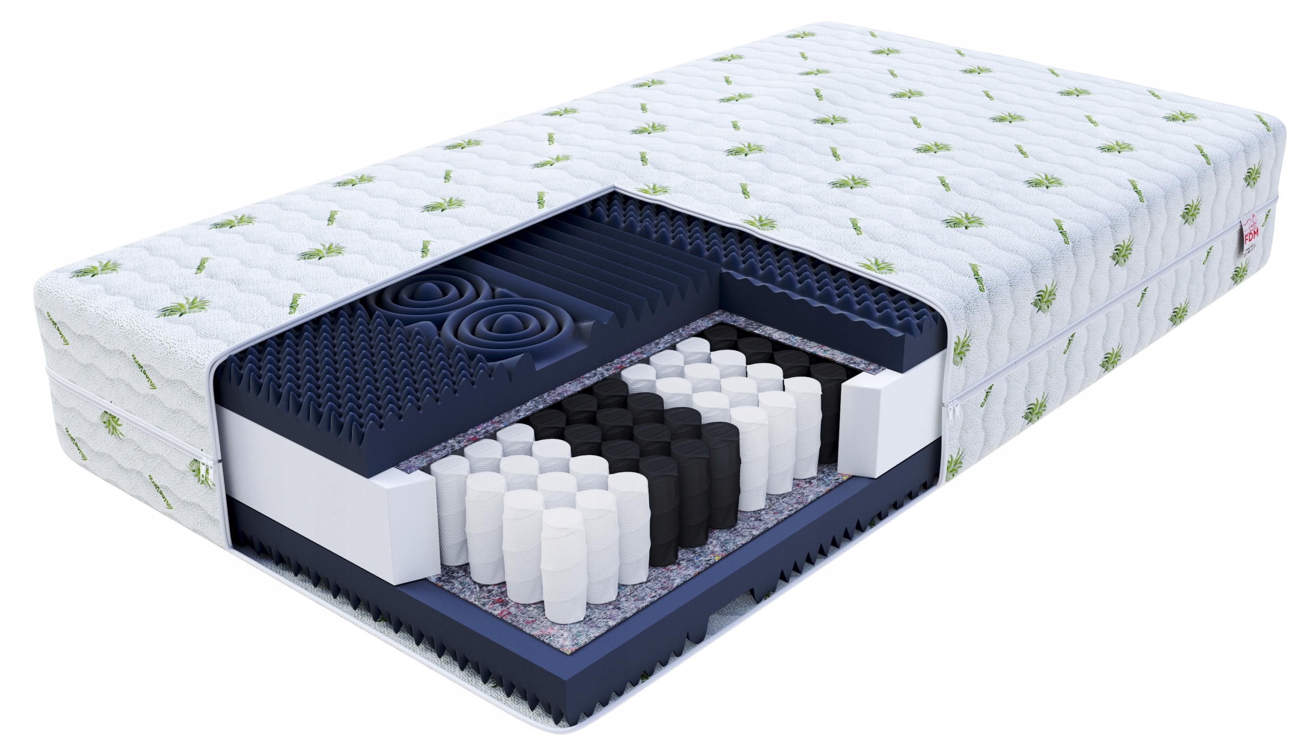 Materac kieszeniowy aloe masujący FDM NOIR 120x200 (MATERAC NOIR