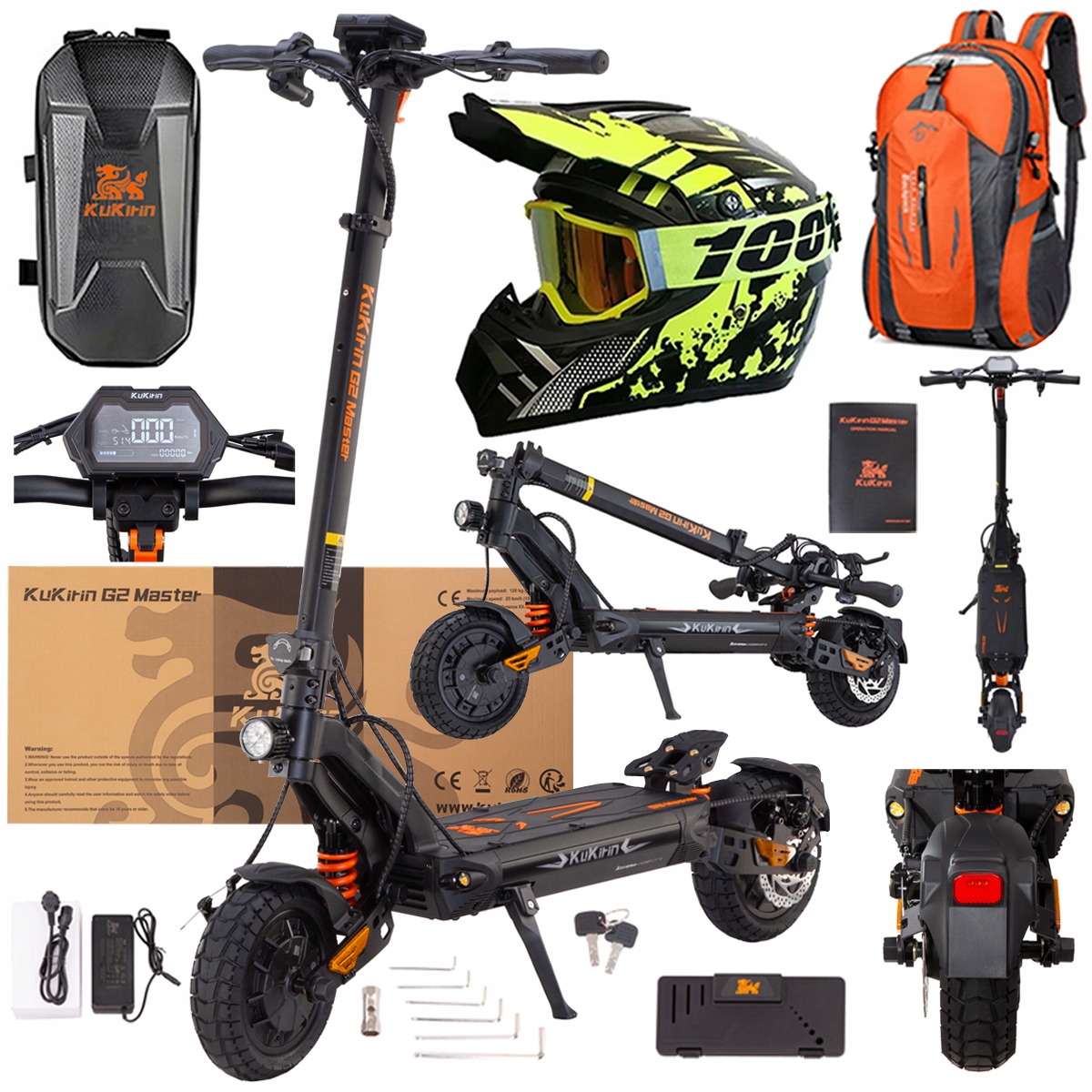 Kukirin G2 Master elektrické vozidlo 2000W 52V 20.8AH 70KM 60KM/H +Dárek