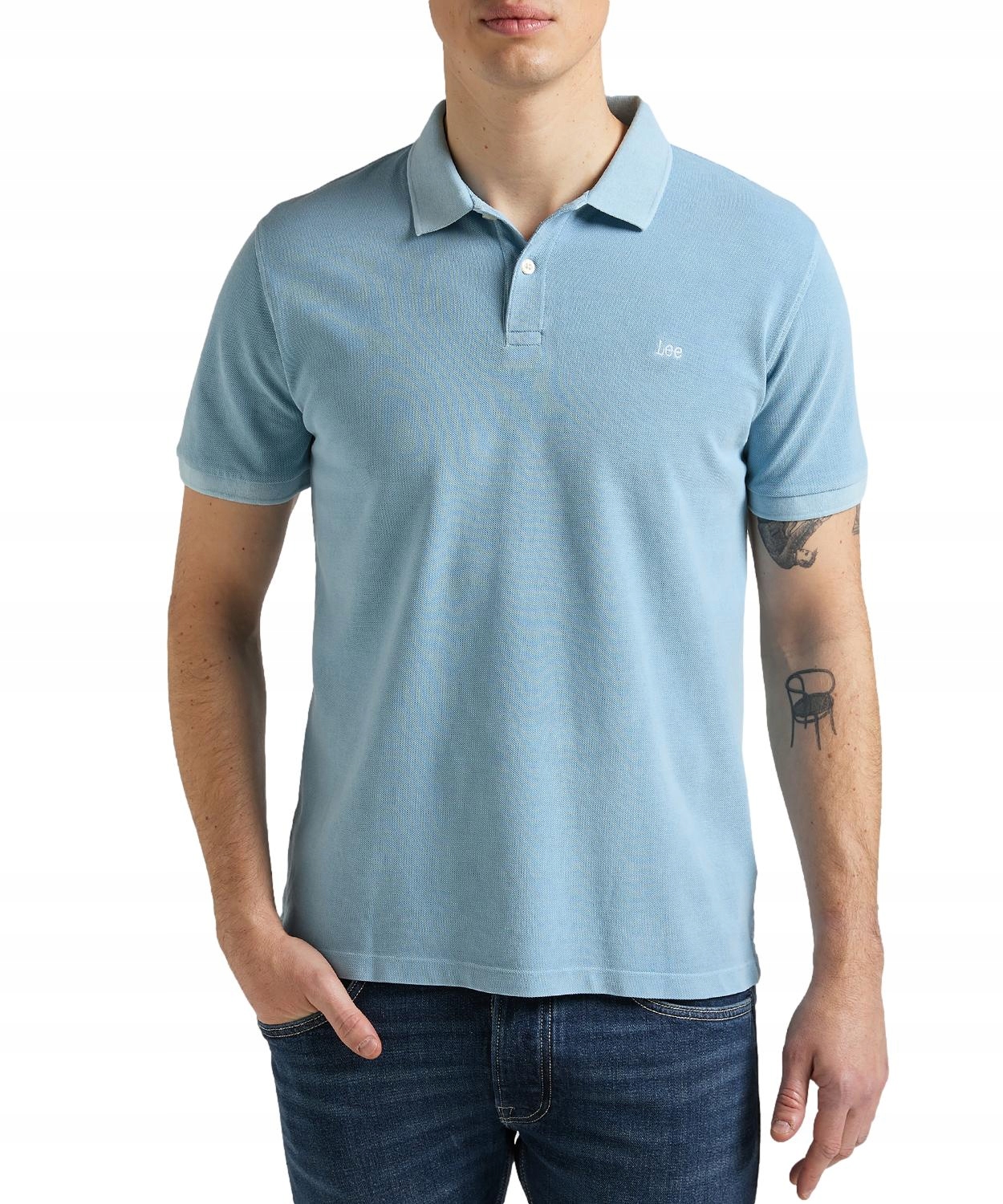 

Koszulka Lee Nat Dye Polo L65CQSUY Ice Blue XL