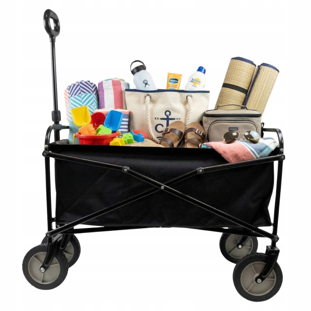Plážový Skládací Turistický Vozík Velký 130 l Terénní Přepravní