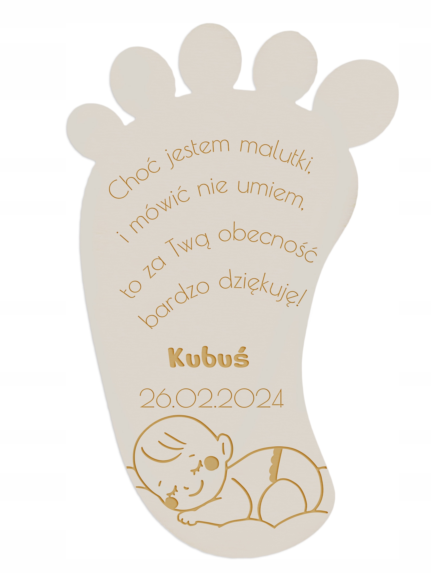 Podziękowania Dla Gości Chrzest Magnes Stópka