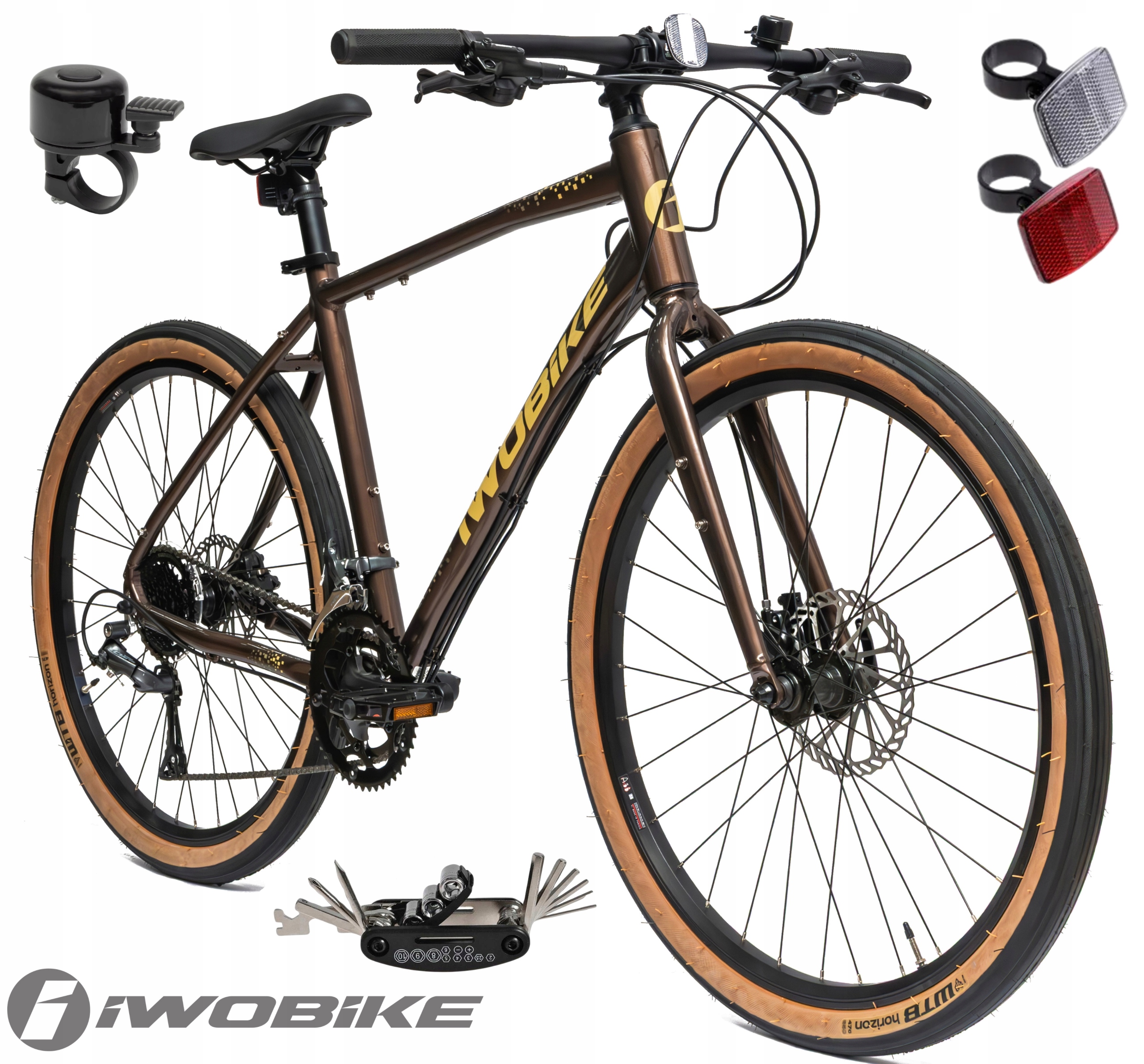 Pánské kolo Gravel 27,5" Iwobike 2025 Shimano Claris Hydraulika Aluminium