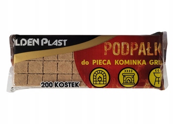 Podpałka parafinowa do grilla kominka pieca 200 kostek GoldenPlast
