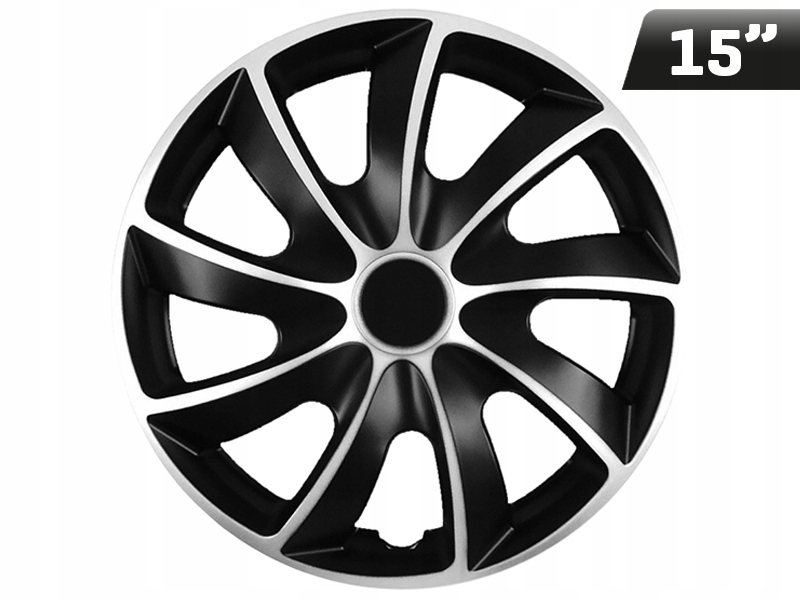 

Kołpaki Quad Bicolor silver black 15"