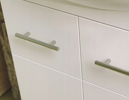 POLSKA szafka łazienkowa z umywalką 60 stojąca BIAŁA / DĄB + bateria +syfon Wysokość mebla 58 cm