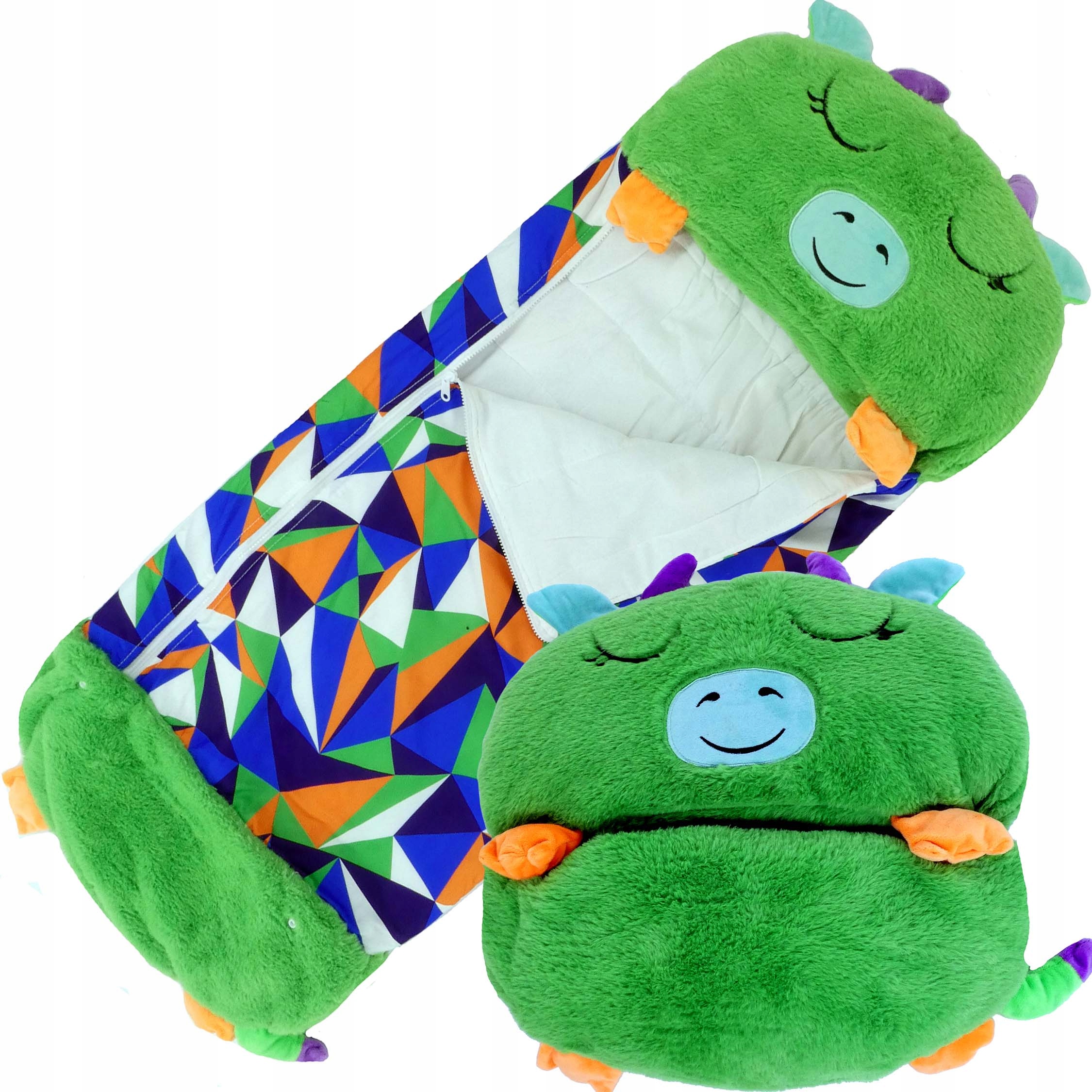 

Śpiwór Dziecięcy Poducha 2w1 Zielony Smok 120 cm