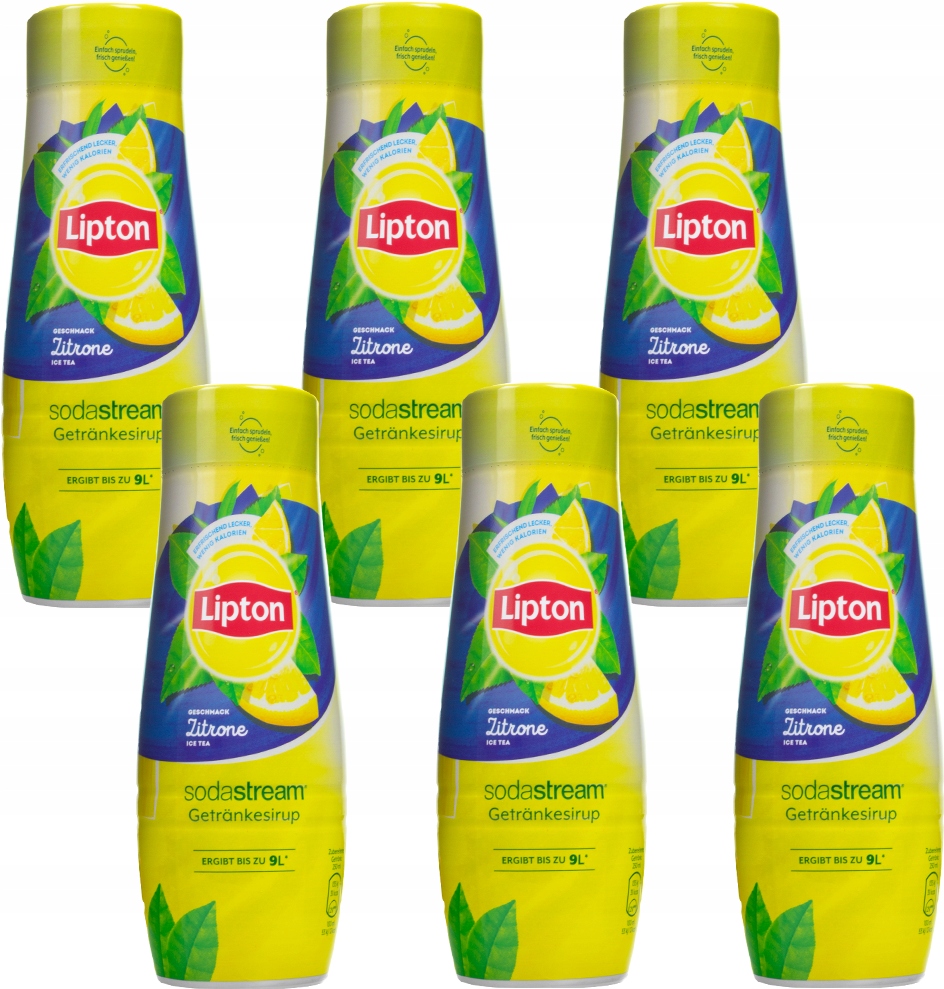 6 X Sirup Sodastream Lipton Ice Tea Citron Koncentrát Do Saturátoru