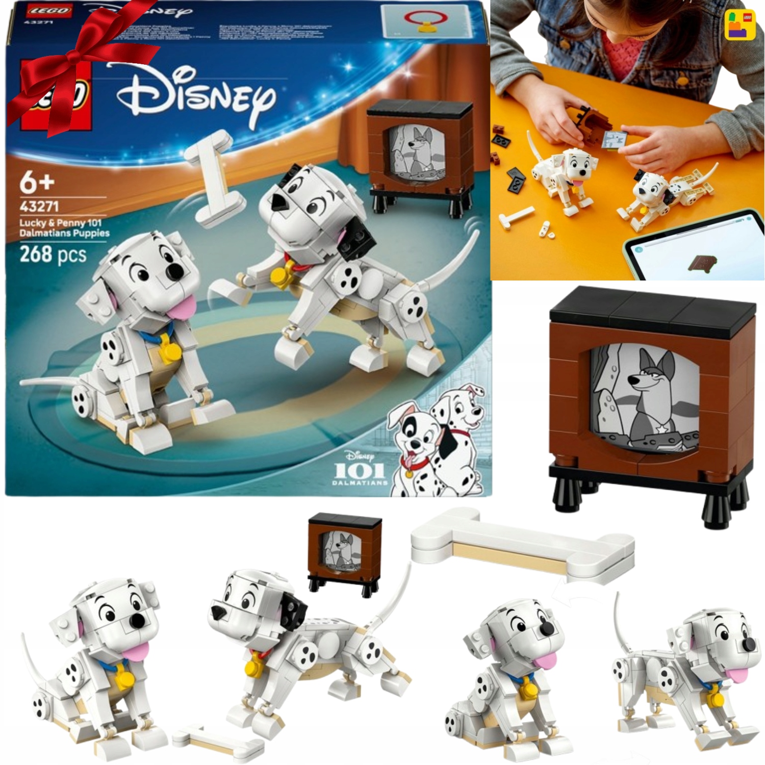 Lego Disney 43271 Szczeniaki Szczesciarz 101 Dalmatynczykow Klocki