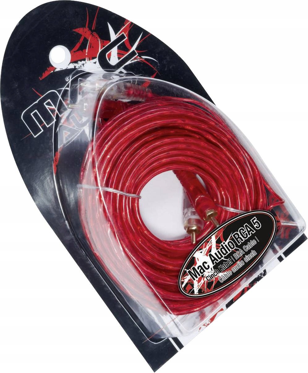 Mac Audio RCA 5 kabel RCA do wzmacniaczy cinch 5m
