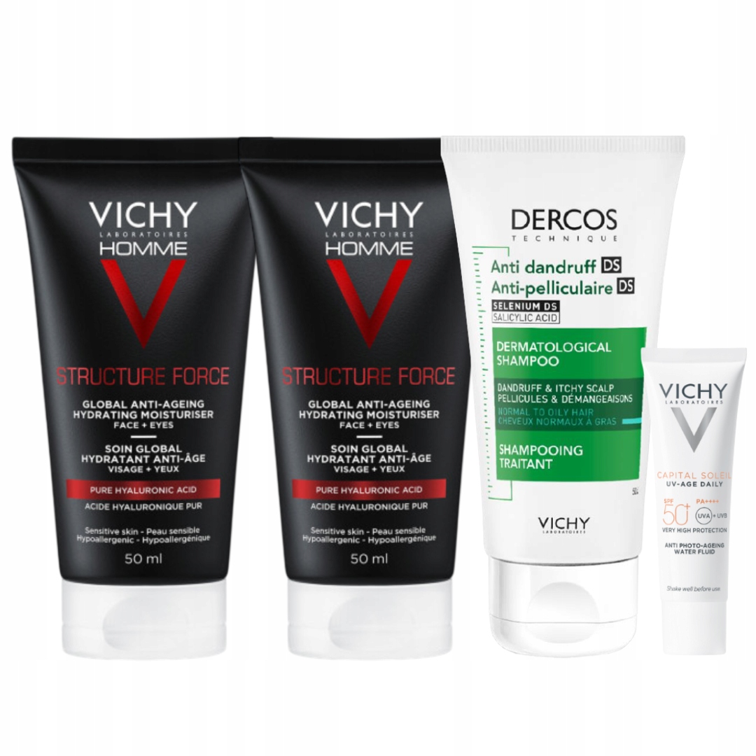 Krem nawilżający do twarzy Vichy Homme Structure Force for men 50ml 2PAK