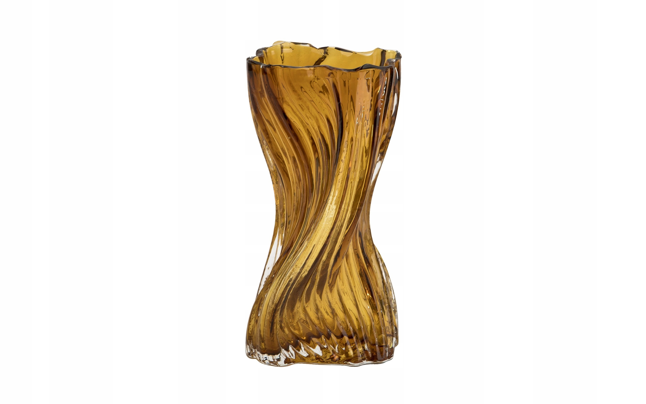 Skleněná váza 25,5 cm Jantar