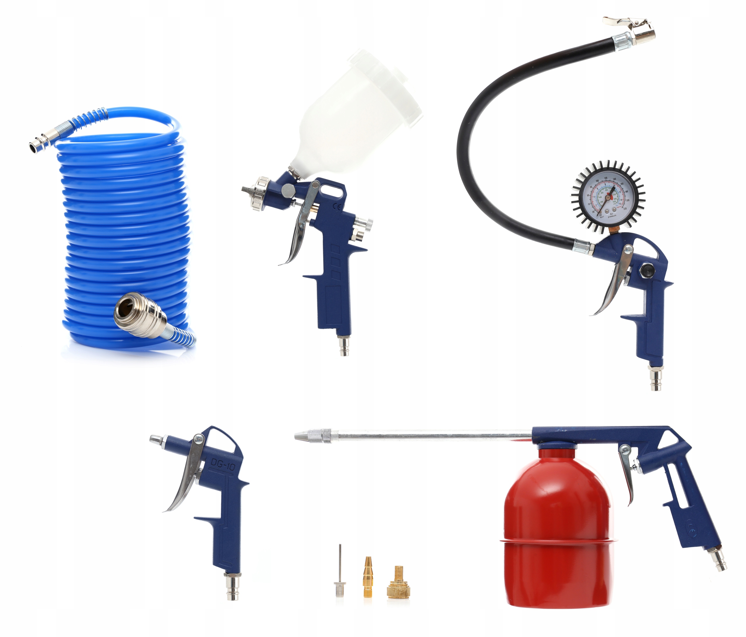 SPRĘŻARKA POWIETRZA KOMPRESOR BEZOLEJOWY 100L GRATIS ZESTAW 8w1 Model KD1398