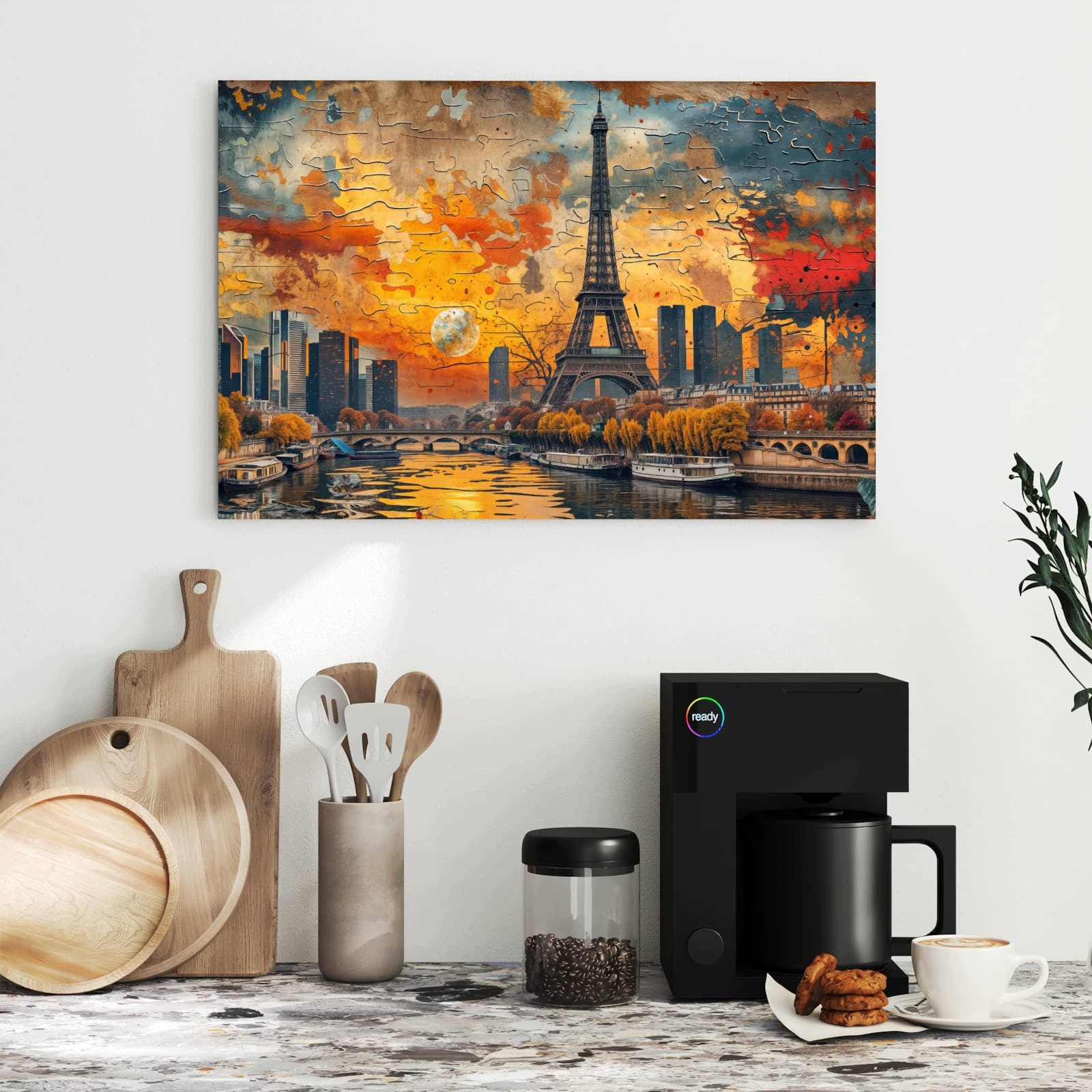 Magnetická tabule Wieža Eiffla Panorama města 60 × 40 cm
