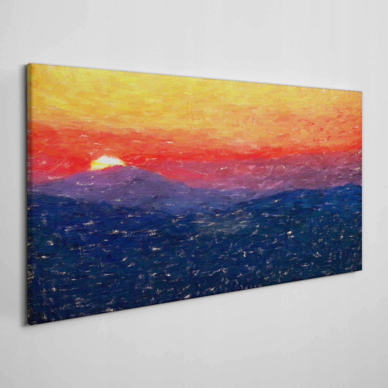 

Obraz na płótnie Krajobraz zachód słońca 100x50 cm