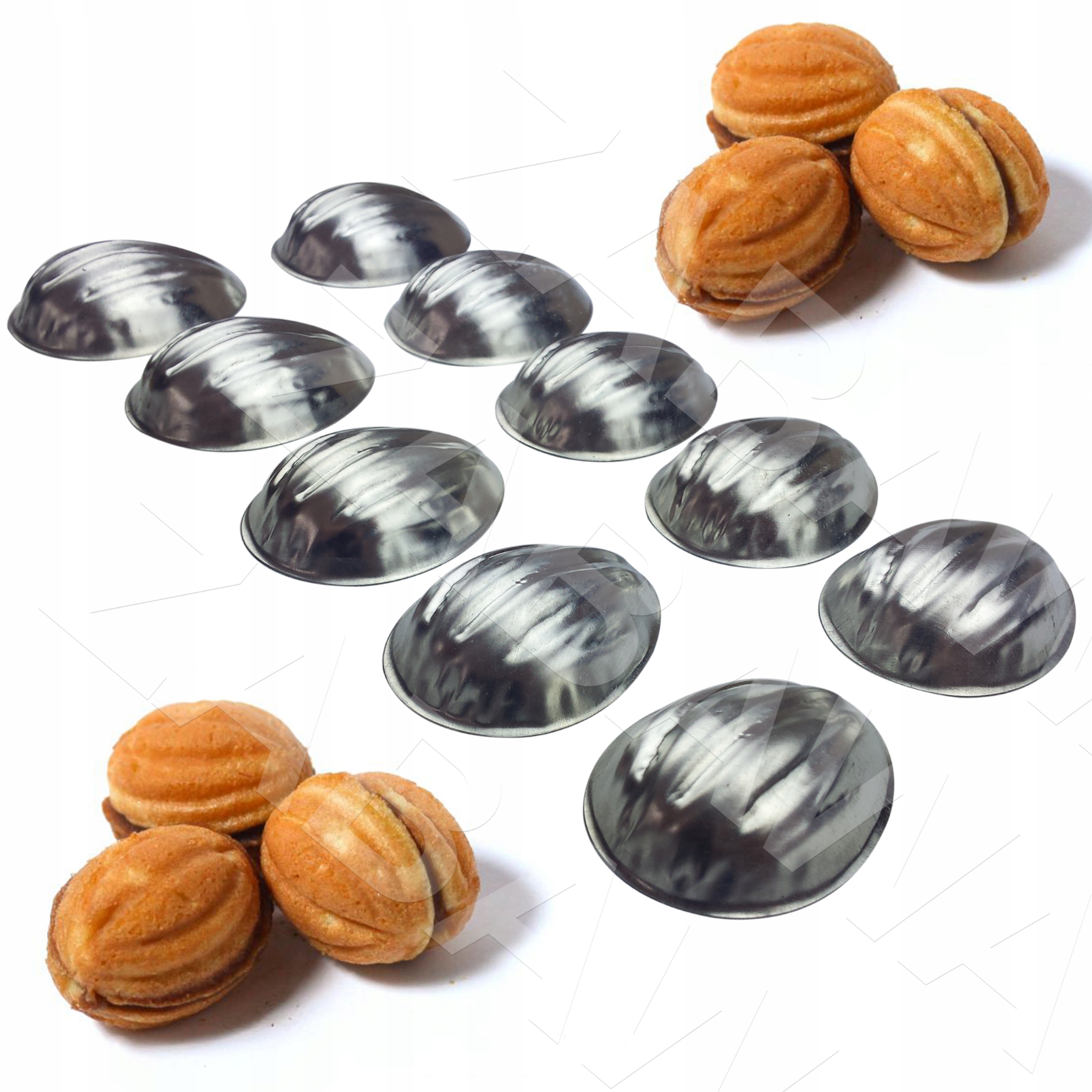 FOREMKI DO PIECZENIA CIASTEK CIAST ORZESZKÓW FORMA NA ORZESZKI 10 szt #10 Rodzaj akcesoriów maszynka do ciastek