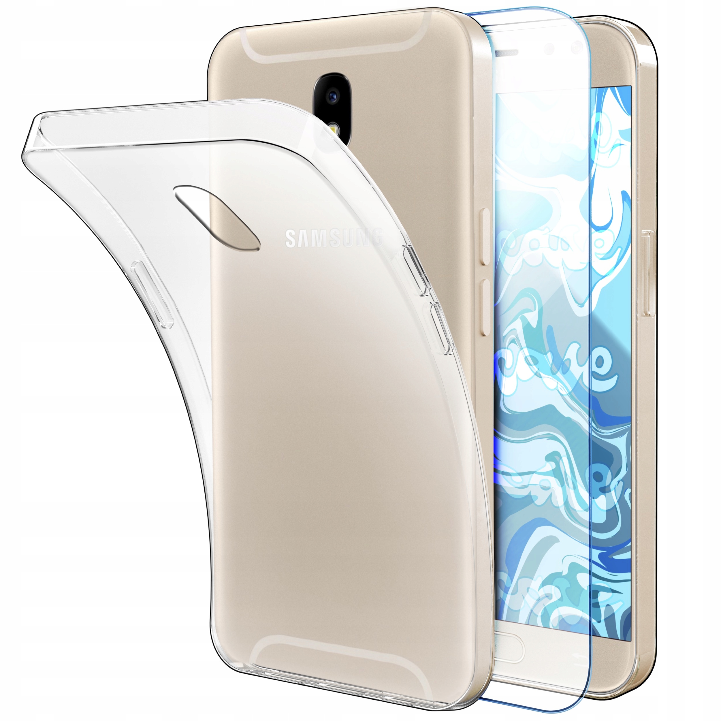 Etui Do Samsung J5 2017 J530 Obudowa Case Silikon Slim Pokrowiec Szkło 9H
