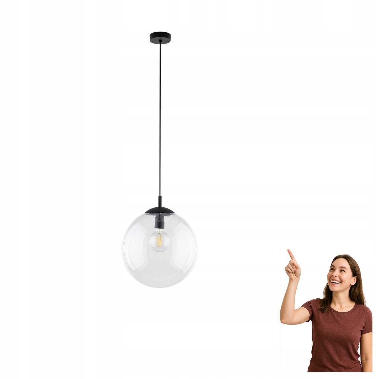 Závesná lampa Esme Transparent 3268 Tk Lighting