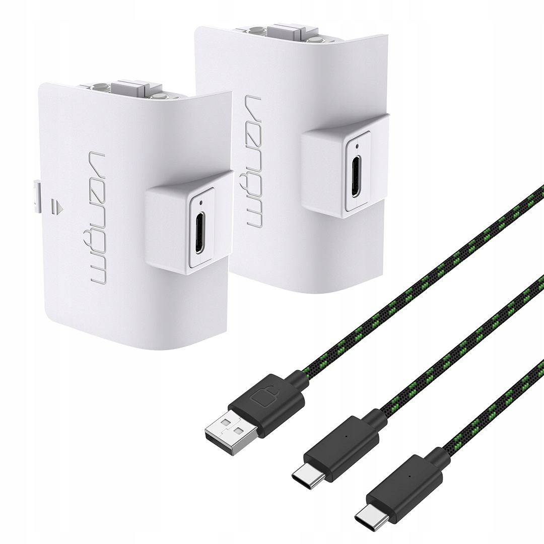 Venom VS2872 2x akumulatory do pada Xbox Series X/S + kabel białe