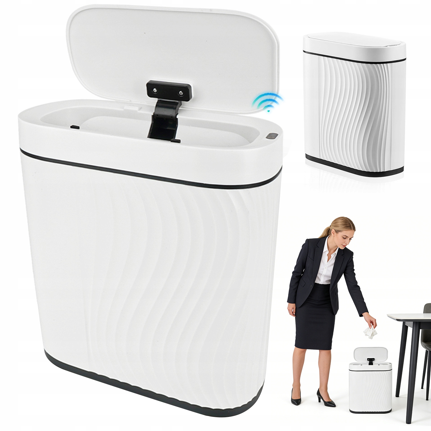 Odpadkový Koš S Pohybovým Senzorem 8 L Bezdotykový Do Koupelny, Kuchyňské Skříňky