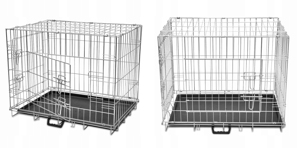Levně Skládací kovová klec pro psa, velikost L