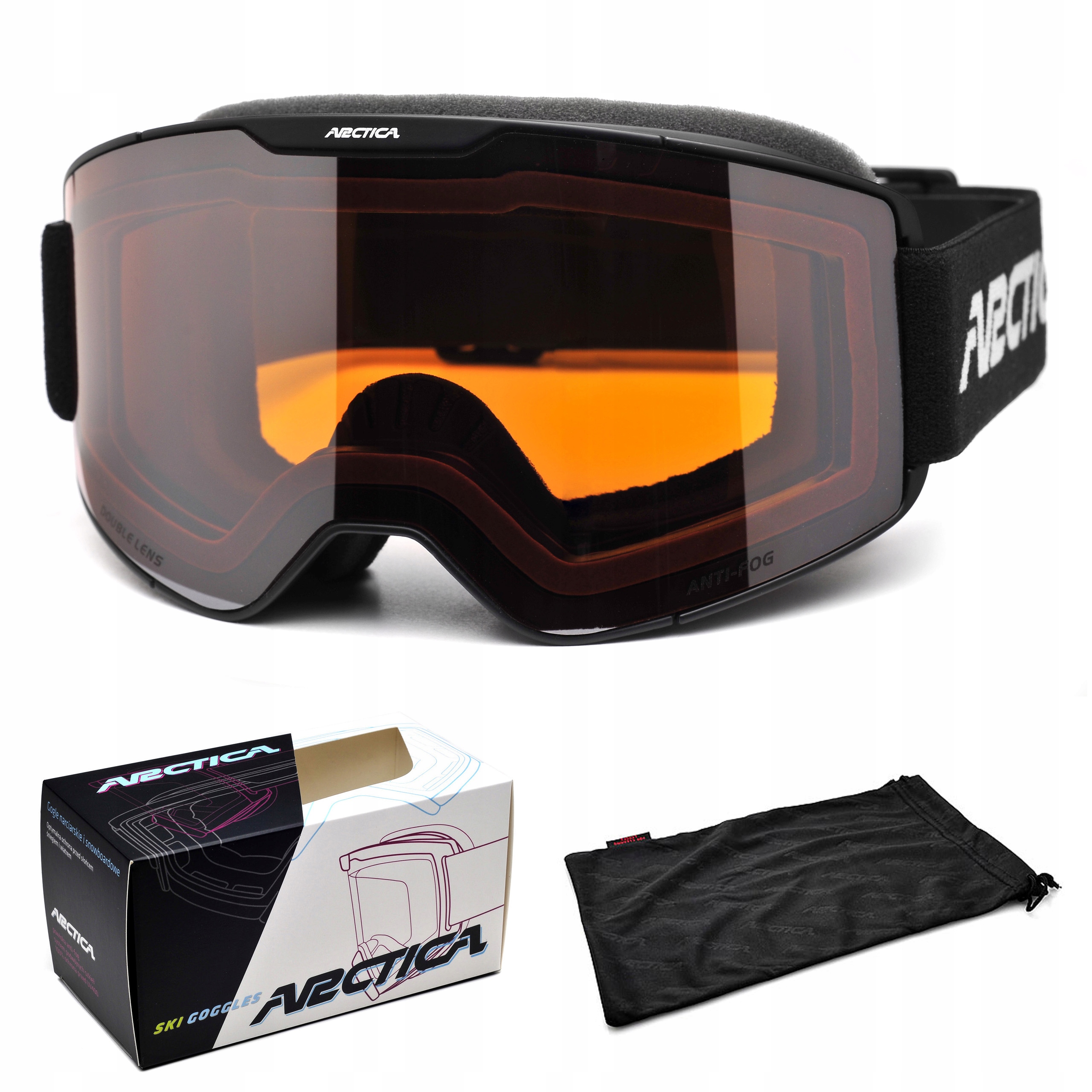 Lyžařské Brýle S Dvojitým Sklem, Nepárové Arctica G-116 UV400 Kat. 2