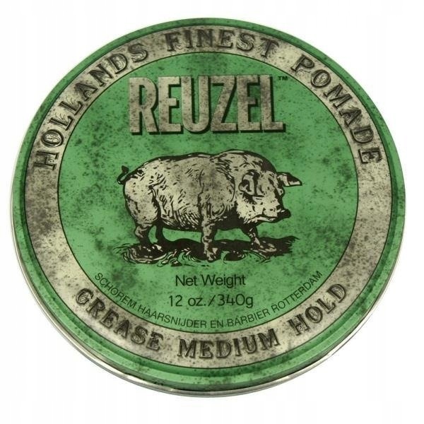 Reuzel Green Grease Hold Pig Woskowa Pomada Połysk i Średni Chwyt 340g