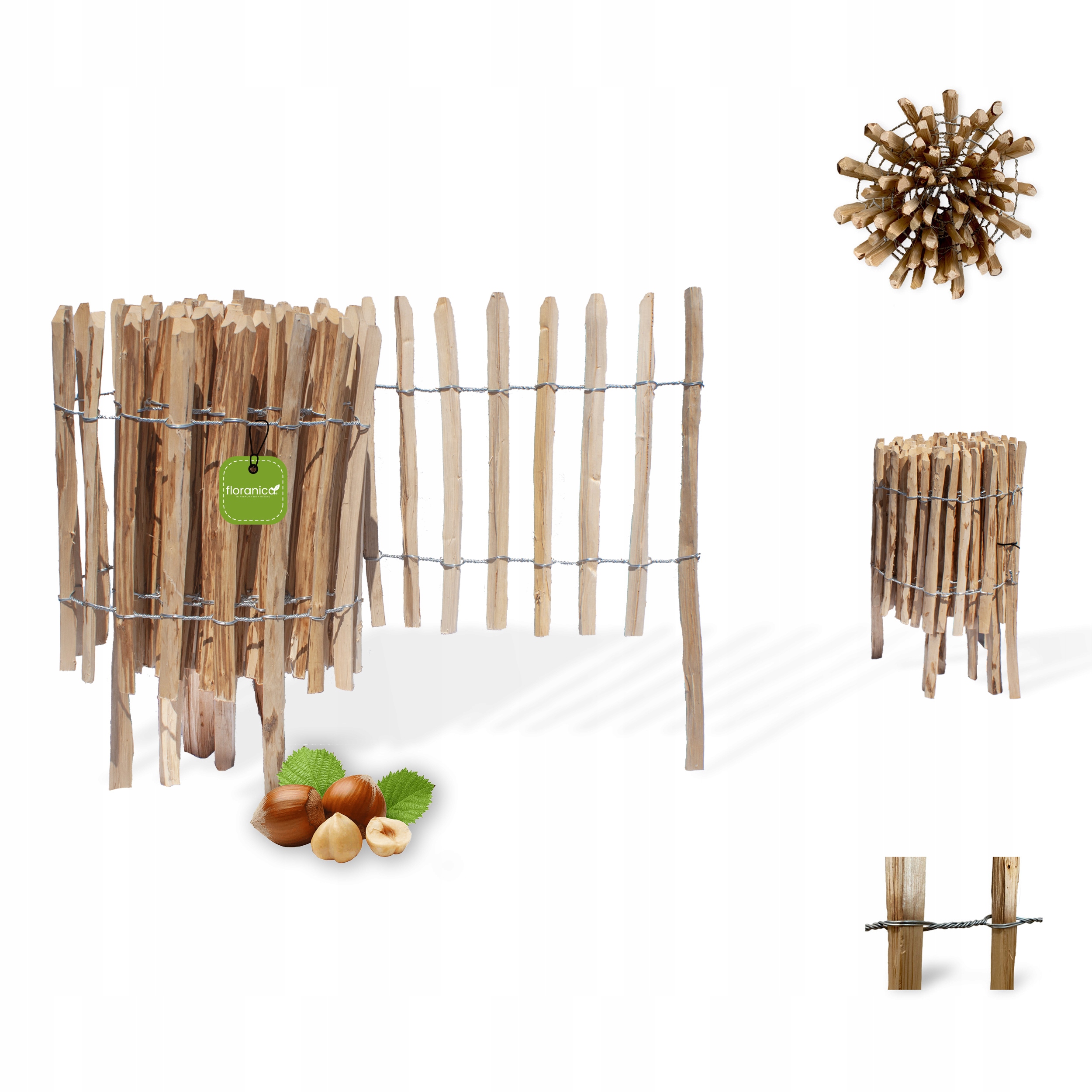 Floranica Zahradní plot se sloupky Výška: 50 cm x 5 m Rozteč: 8-10 cm
