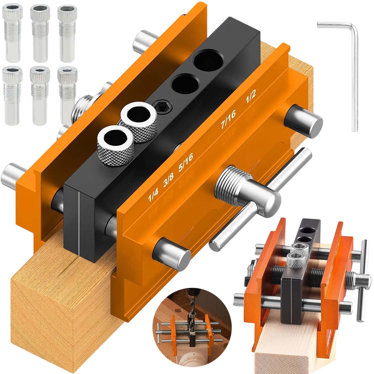 Vrtací Šablona 6/8/10 MM Samostředící Kolíky Pro Dřevěné Nástroje Sada