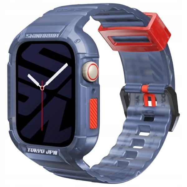 Skinarma řemínek+pouzdro Saido 2v1 pro Apple Watch 45/44 mm, tmavě modrá/da