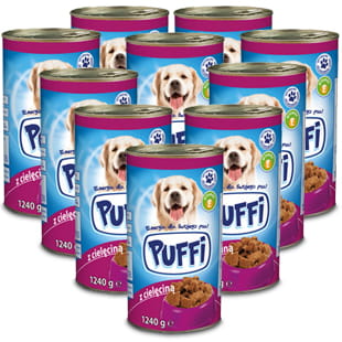 Krmivo Mokré Pro Psa Puffi S Telecím Masem 10 x 1240 g
