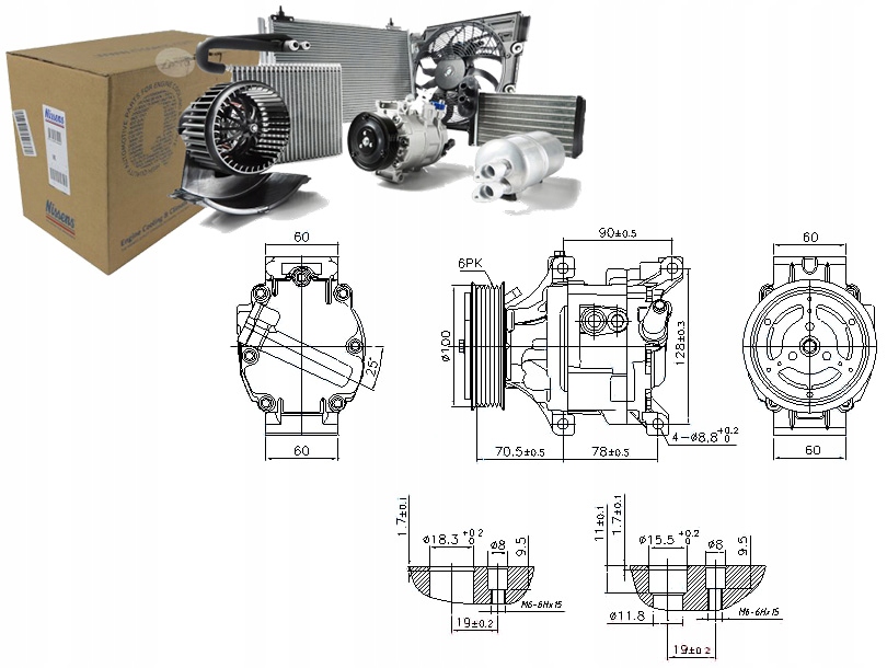 NISSENS SPRĘŻARKA KOMPRESOR KLIMATYZACJI NIS, 8932