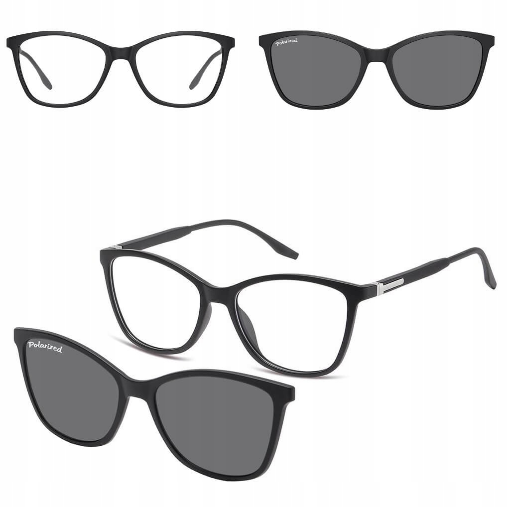 2v1 Korekční brýle s sluneční clonou a polarizací