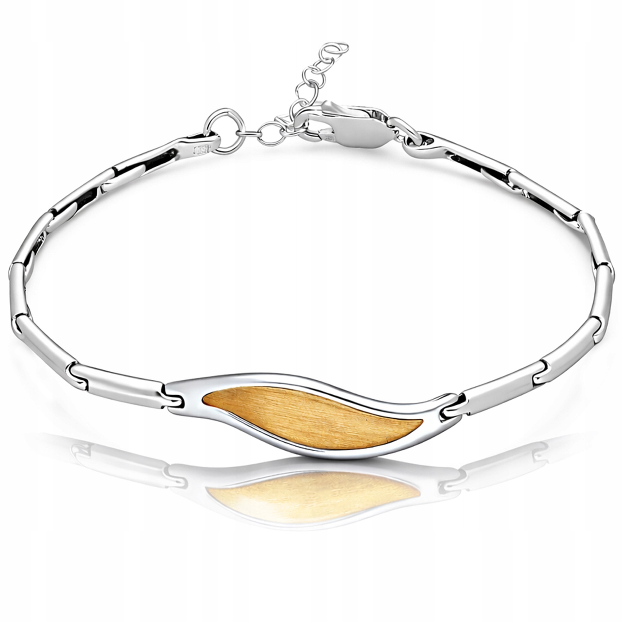 Stříbrný náramek 925 pozlacený, oxidovaný, dámský, elegantní, nastavitelný