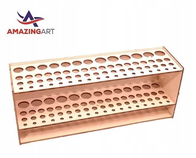 AMAZING ART - DREWNIANY STOJAK NA PĘDZLE 67szt