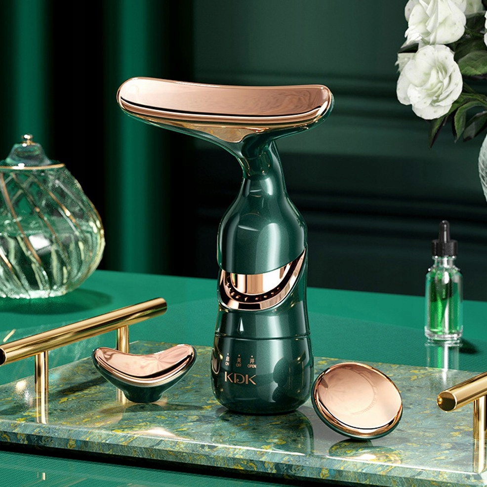 Masážní přístroj na obličej a krk 3W1 pro zpevnění a zvýšení elasticity pokožky