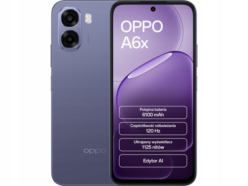 Smartfon Oppo A6x 4/128GB 6.75" 120Hz Ciemnofioletowy