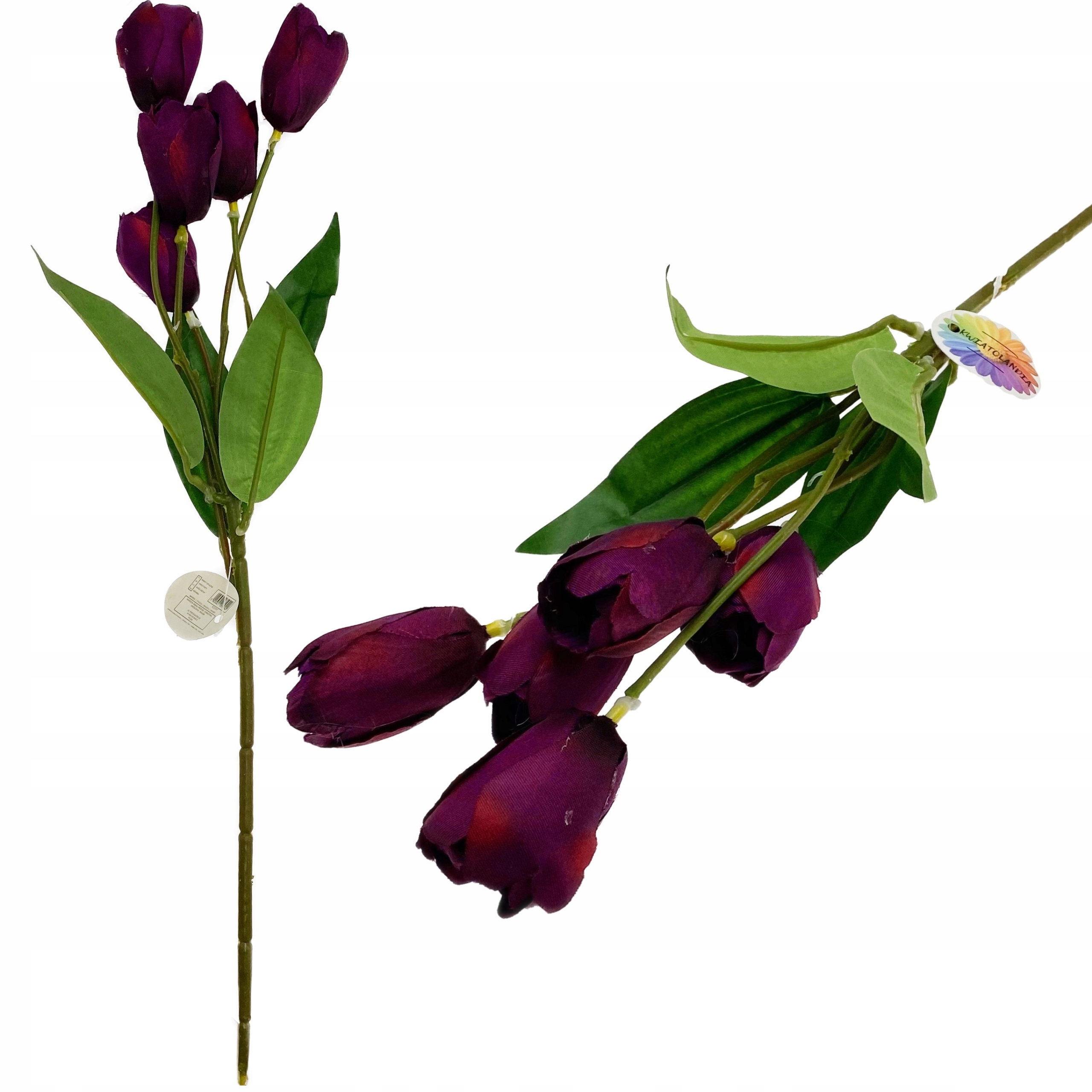

Tulipany Bukiet Tulipanów Sztuczne Fioletowe 5SZT