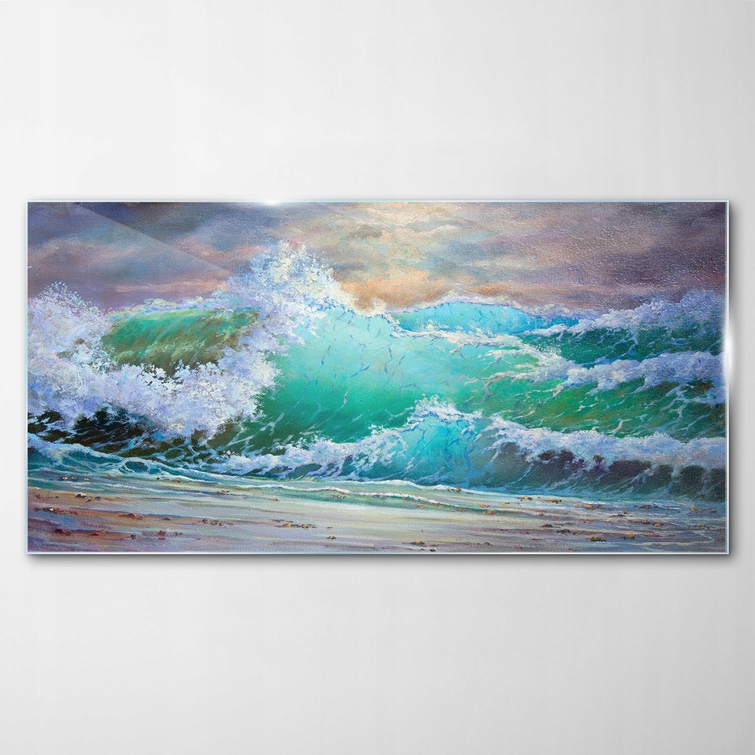 

Hartowany Obraz Szklany Sztorm Fale Morze 120x60